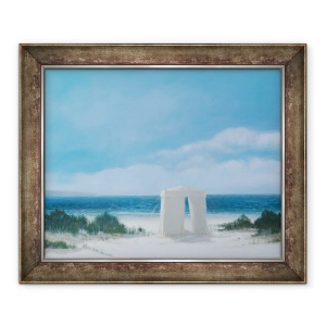 Tablou inramat - Lincoln Seligman - Cort de plaja, 70 x 85 cm