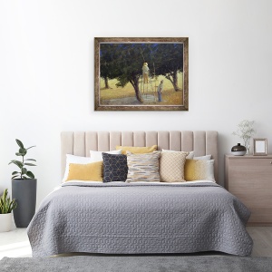 Tablou inramat - Lincoln Seligman - Culegatori de masline, 60 x 80 cm - Img 3