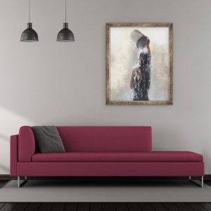 Tablou inramat - Lincoln Seligman - Fata de dus, 50 x 60 cm - Img 2