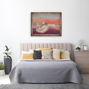 Tablou inramat - Lincoln Seligman - Maharaja si Cutie, 70 x 90 cm - Img 3