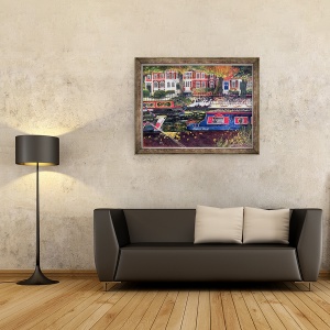 Tablou inramat - Lisa Graa Jensen - Albastru electric, 70 x 90 cm - Img 2