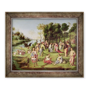 Tablou inramat - Lorenzo Costa - Alegorie a Curtii de Isabella dEste 1474-1539 1504-06, 70 x 85 cm