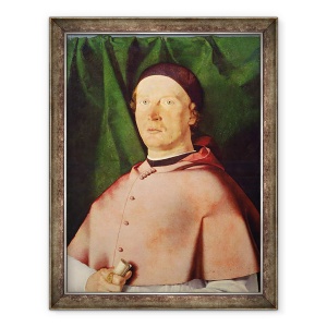 Tablou inramat - Lorenzo Lotto - Portretul Episcopului Bernardino de Rossi, 70 x 90 cm