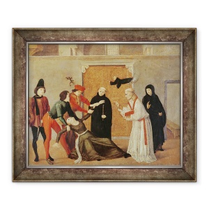 Tablou inramat - Lorenzo Salimbeni - Exorcizarea unui demon de la o femeie posedata, 70 x 85 cm