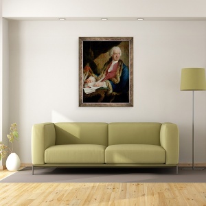 Tablou inramat - Louis Gabriel Blanchet - Portretul unui Gentleman, 70 x 90 cm - Img 2