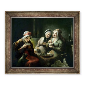 Tablou inramat - Louis Grosclaude - Cele Trei Barfe, 50 x 60 cm