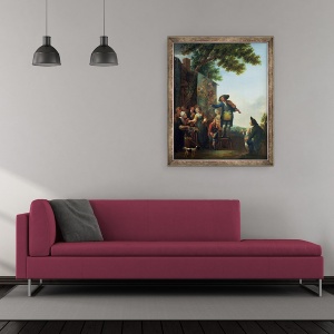 Tablou inramat - Louis Joseph Watteau - Violonistul, 50 x 60 cm - Img 2
