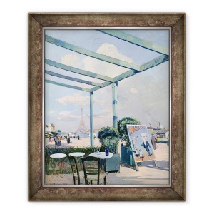 Tablou inramat - Louis Jules Dumoulin - Raul de la Auteuil la Le Point du Jour, 50 x 60 cm