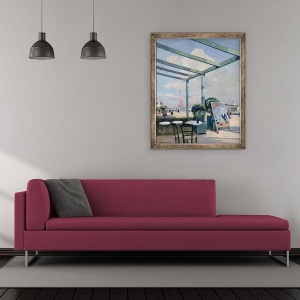 Tablou inramat - Louis Jules Dumoulin - Raul de la Auteuil la Le Point du Jour, 50 x 60 cm - Img 2