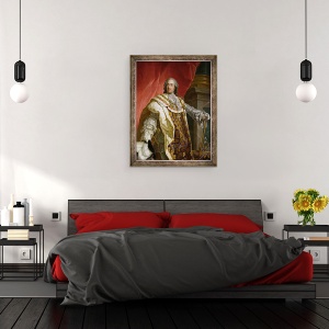 Tablou inramat - Louis Michel van Loo - Louis XV 1710-74, 60 x 80 cm - Img 3