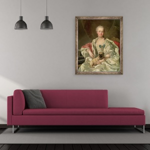 Tablou inramat - Louis Michel van Loo - Printesa Ekaterina Golitsyna 1720-91 1759, 50 x 60 cm - Img 2