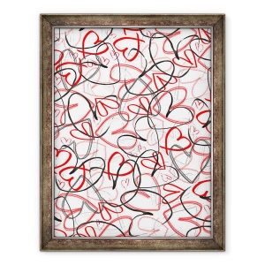 Tablou inramat - Louisa Hereford - Hearts, 2015, 70 x 90 cm