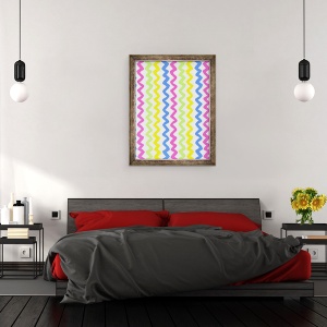 Tablou inramat - Louisa Hereford - Zig Zags, 2015, 70 x 90 cm - Img 3
