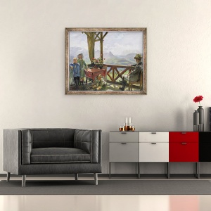 Tablou inramat - Lovis Corinth - Klobenstein, 50 x 60 cm - Img 2