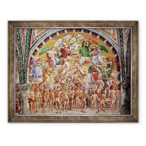 Tablou inramat - Luca Signorelli - Chemarea celor alesi spre cer fresca, 60 x 80 cm
