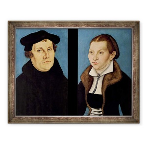 Tablou inramat - Lucas Cranach the Elder - Portret dublu De Martin Luther si Katherin von Bora, 60 x 80 cm