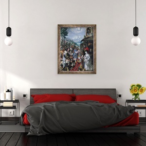 Tablou inramat - Maarten de Vos - Adorarea Magilor, 60 x 80 cm - Img 3