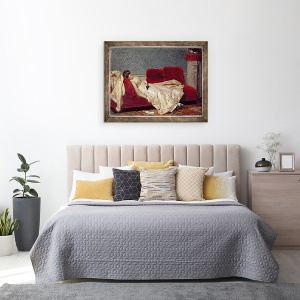 Tablou inramat - Marie Francois Firmin-Girard - Dupa minge, 60 x 80 cm - Img 3