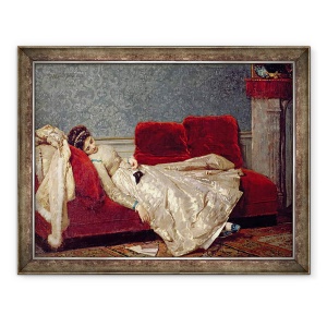 Tablou inramat - Marie Francois Firmin-Girard - Dupa minge, 70 x 90 cm
