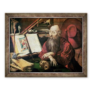 Tablou inramat - Marinus van Reymerswaele - Sfantul Ierome II, 60 x 80 cm