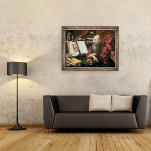 Tablou inramat - Marinus van Reymerswaele - Sfantul Ierome II, 70 x 90 cm - Img 2