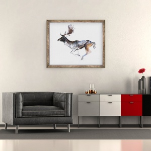 Tablou inramat - Mark Adlington - Buck Seara Cerb Fallow, 2007, 50 x 60 cm - Img 2