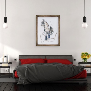 Tablou inramat - Mark Adlington - Copil Ibex, 60 x 80 cm - Img 3