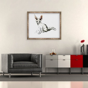 Tablou inramat - Mark Adlington - Foxy Fox de nisip, 70 x 85 cm - Img 2