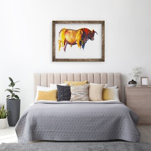 Tablou inramat - Mark Adlington - Sunset Bull, 60 x 80 cm - Img 3