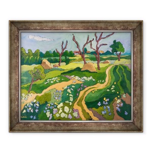 Tablou inramat - Marta Martonfi-Benke - Erpart inflorit, 50 x 60 cm