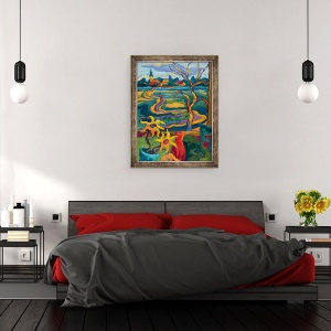 Tablou inramat - Marta Martonfi-Benke - in drum spre casa, 60 x 80 cm - Img 3