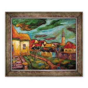 Tablou inramat - Marta Martonfi-Benke - Revenind la copilaria mea, 70 x 85 cm