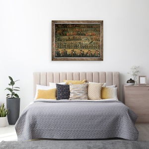 Tablou inramat - Martin II Mytens - Sosirea Isabellei de Parma cu ocazia nuntii sale cu Joseph al II-lea, detaliu I, 60 x 80 cm - Img 3