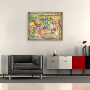 Tablou inramat - Mary Kuper - Barci swing, 50 x 60 cm - Img 2