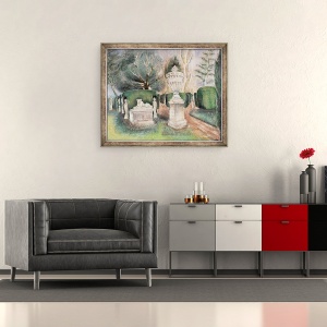 Tablou inramat - Mary Kuper - Casa Chiswick - Statuile, 70 x 85 cm - Img 2