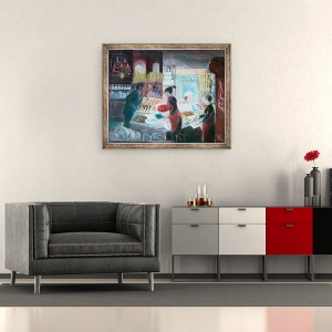 Tablou inramat - Mary Kuper - Maison Pechon, 50 x 60 cm - Img 2