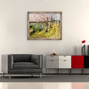 Tablou inramat - Mary Kuper - Turisti japonezi, 50 x 60 cm - Img 2