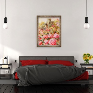 Tablou inramat - Mary Smith - Trandafiri in gradina Windsor, 70 x 90 cm - Img 3