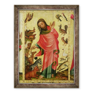 Tablou inramat - Master Bertram of Minden - Crearea Animalelor, detaliu din Altarul Grabow, 60 x 80 cm