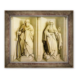 Tablou inramat - Master of Flemalle - Sfantul Iacob cel Mare si Sfantul Clare, 50 x 60 cm