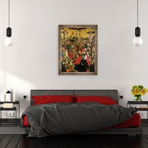 Tablou inramat - Master of Hamburg - The Crucifixion, 60 x 80 cm - Img 3
