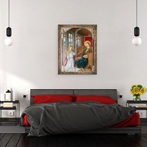 Tablou inramat - Master of Liesborn - Buna Vestire, 70 x 90 cm - Img 3
