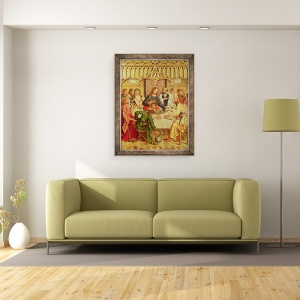 Tablou inramat - Master of the Evora Altarpiece - Cina cea de Taina, 70 x 90 cm - Img 2