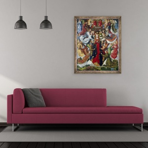 Tablou inramat - Master of the Legend of St. Lucy - Maria, regina cerului, 70 x 85 cm - Img 2