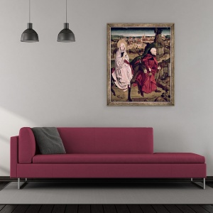Tablou inramat - Master of the Schotten Altar - Altarul Schotten reprezentand Zborul in Egipt, 70 x 85 cm - Img 2