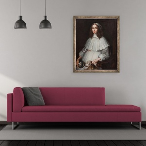Tablou inramat - Mattaus Merian the Younger - Anna Margareta von Haugwitz c.1650, 70 x 85 cm - Img 2