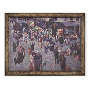 Tablou inramat - Maximilien Luce - La Rue des Abbesses, 70 x 90 cm