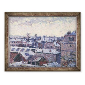 Tablou inramat - Maximilien Luce - Locul Dauphine vazut de la Luvru, 60 x 80 cm