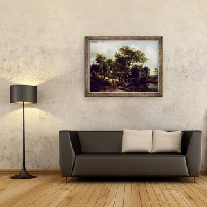 Tablou inramat - Meindert Hobbema - Moara de apa, 70 x 90 cm - Img 2