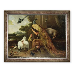 Tablou inramat - Melchior de Hondecoeter - Revolta in lovitura de stat a pasarilor, 60 x 80 cm